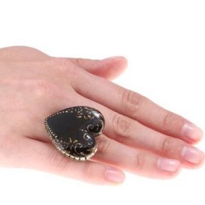 Crystal and Enamel Heart ❤️ Ring- NWT